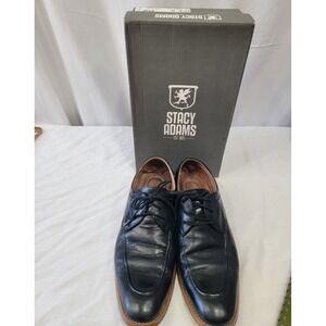 Stacy Adams Men's Dress Shoes Black Size 10.5D Fielding Moc Toe Oxford